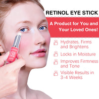Uocasi Retinol Eye Stick, Cream, 2Pcs Brighten Cream Face Dark Circles and Puffy Eyes & Wrinkles,Tightening Balm, Anti Aging,Moisturising Balm Skincare-2Pcs, Pack of 2