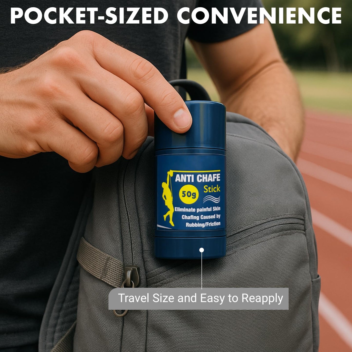 CTUBLIAUNX Body Glide Anti-Chafe Balm – Long-Lasting Protection Against Thigh Chafing – Hydrating Waterproof Formula for Sports, Cycling & Running
