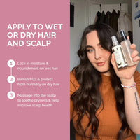 FUL Hyaluronic Acid Hair Serum | Hyaluronic Acid Serum To Tame Frizz, Flyaways and Smooth Hair | Lightweight Leave-In Anti Frizz Hair Serum With Hyaluronic Acid, Panthenol & Glycerine | Made in UK