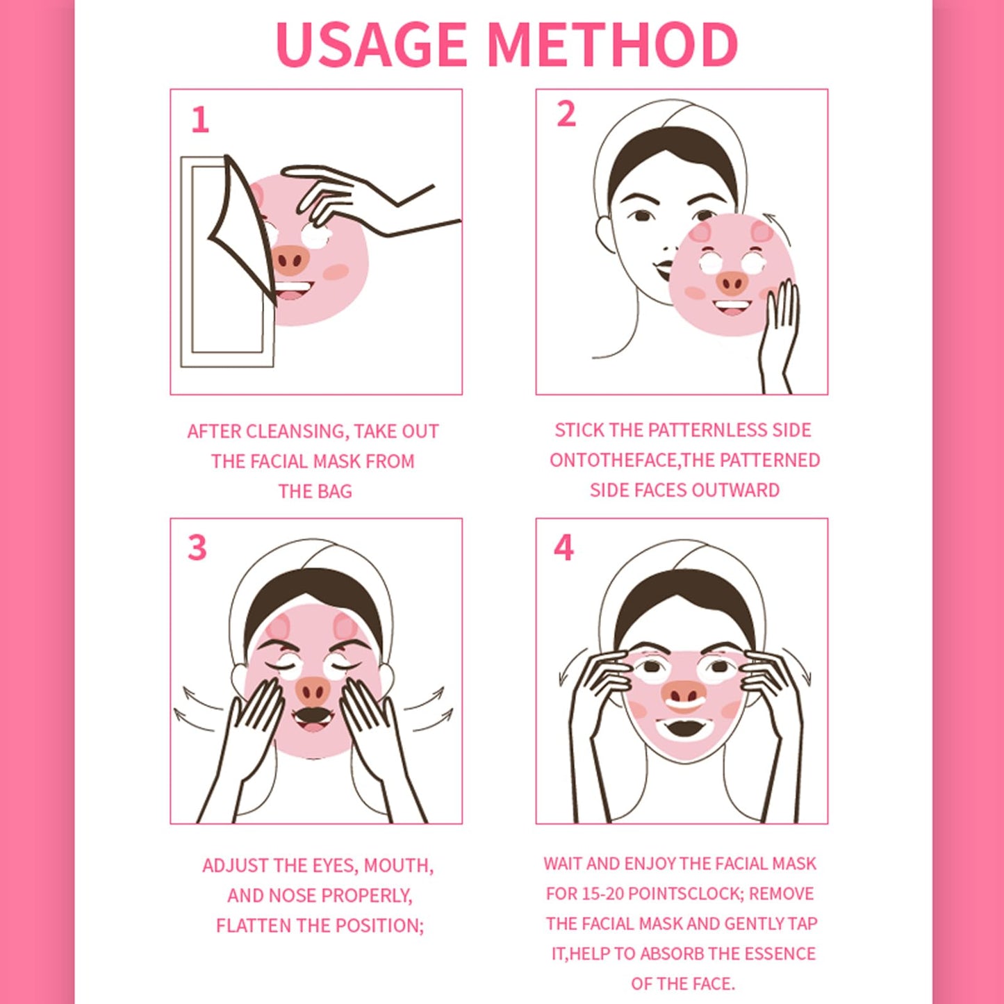 Shengqialun Face Masks Skincare - 7 Sheet Face Mask - Face Mask Set Hydrating and Smoothing Improve Dullness - Fun Animal Printed Facial Mask Gifts for Teenage Girls