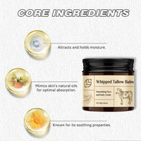 LaluluTek Grass-Fed Tallow Balm for Face & Body - Deeply Nourishing Moisturizer with Beef Tallow, Ideal for Dry Skin Care