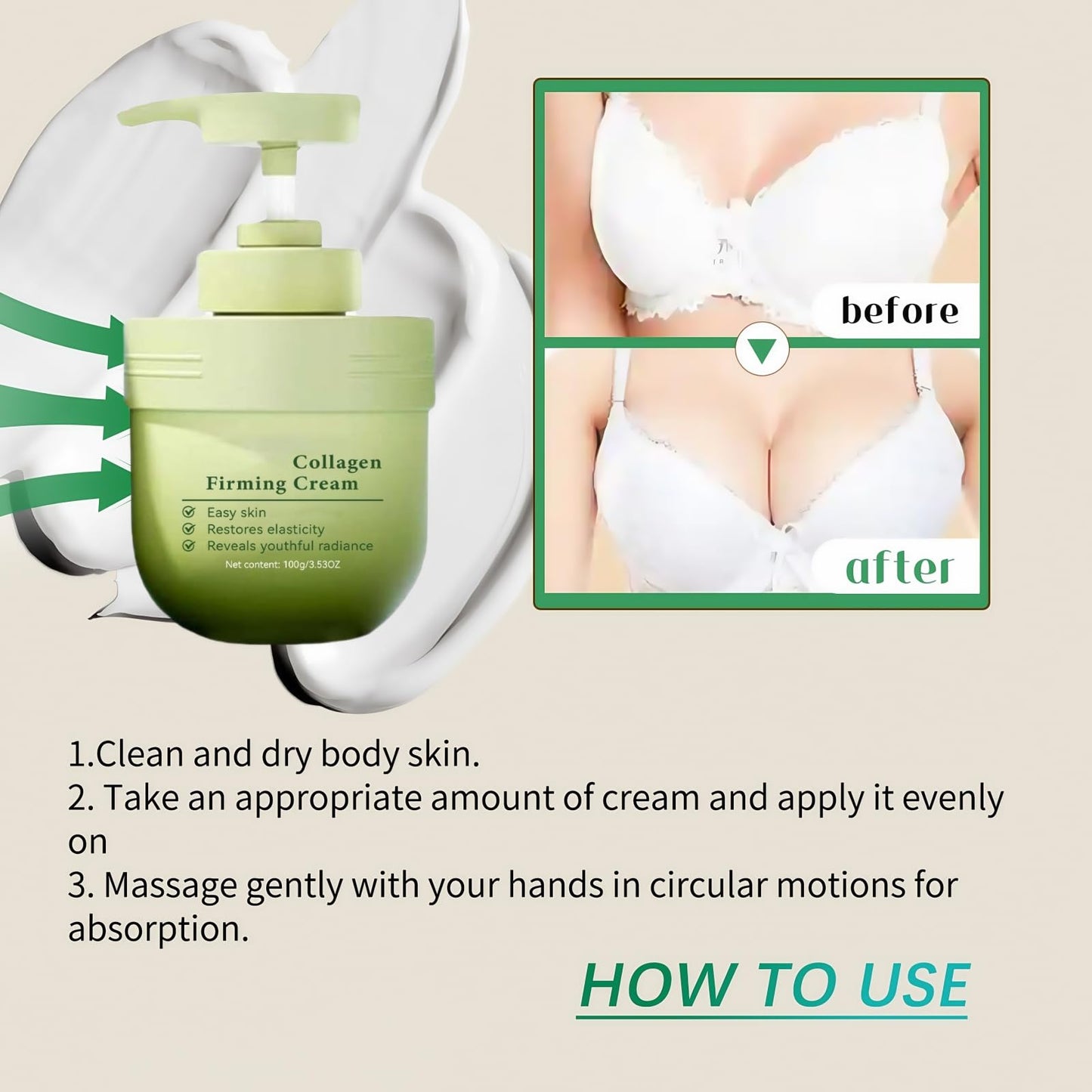 Collagen Firming Cream,Firming Cream,Skin Firming Tightening Cream for Body,Moisturizer Anti Wrinkle Coll-agen Body Cr-eam,Coll-agen Firming Bod-y Crea-m,Colla-gen Face Cre-am