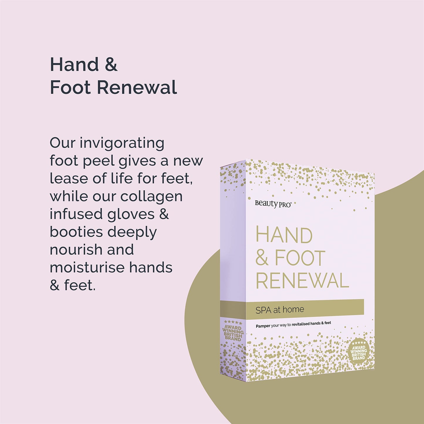 BEAUTYPRO HAND & FOOT RENEWAL SPA at Home with 2 Foot Masks & 1 Hand Mask | Packed Full of Natural Ingredients | Relaxation Gifts For Women | Skin Care & Face Care | Beauty Sets