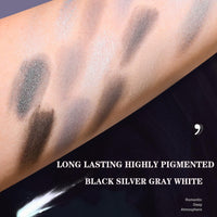 GEEWHILE Eyeshadow Palettes, Black Smokey Eye Shadow Pallets For Women, 15 Colors Glitter & Matte Black Silver Gray White Eyeshadow, Long Lasting Highly Pigmented Eyeshadow Makeup Kits