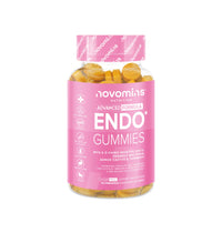 Novomins Endo Gummies - Myo-Inositol & D-Chiro Inositol (40:1), Agnus Castus, Vitamin B6, Turmeric & Probiotics - Vitamins for Women with Endometriosis - Hormonal Balance & Intimate Health - 60 Vegan