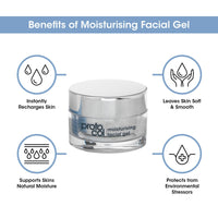 Proto-col - Collagen Gel, Moisturiser for Facial and Skin Hydration, Ultra Light Oil Free Formula for Results in 2 Hours, Made with Hyaluronic Acid, Vitamins A, C and E (50ml)