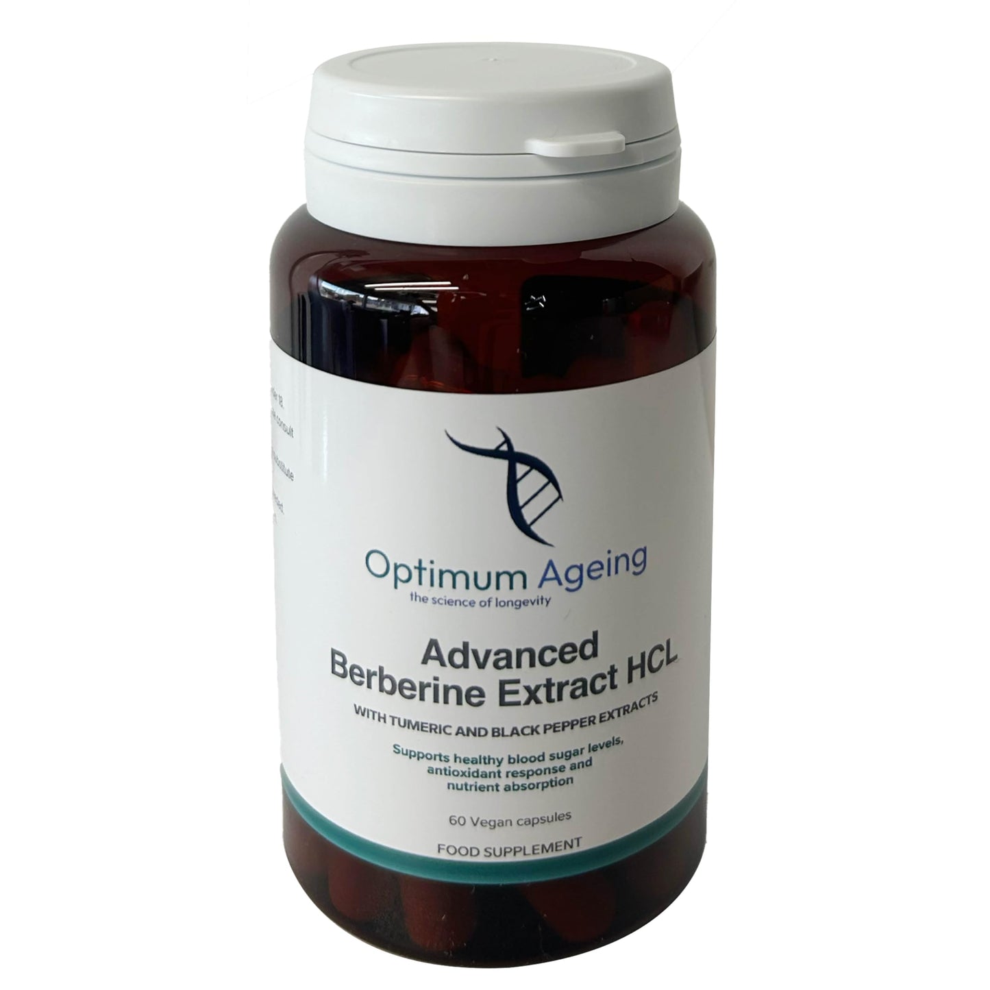 Optimum Ageing OptimumAgeing Advanced Berberine HCl 500mg with Turmeric & Black Pepper – Metabolism & Digestive Support – High Absorption Formula – Non-GMO, Gluten-Free – 60 Vegan Capsules