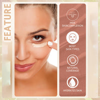 MINSHZEE Frosted foundation liquid, tinted moisturizer, foundation BB cream, BB cream with natural SPF 50+ facial moisturizer, tinted sunscreen, and snail-based sunscreen suitable for all skin types.