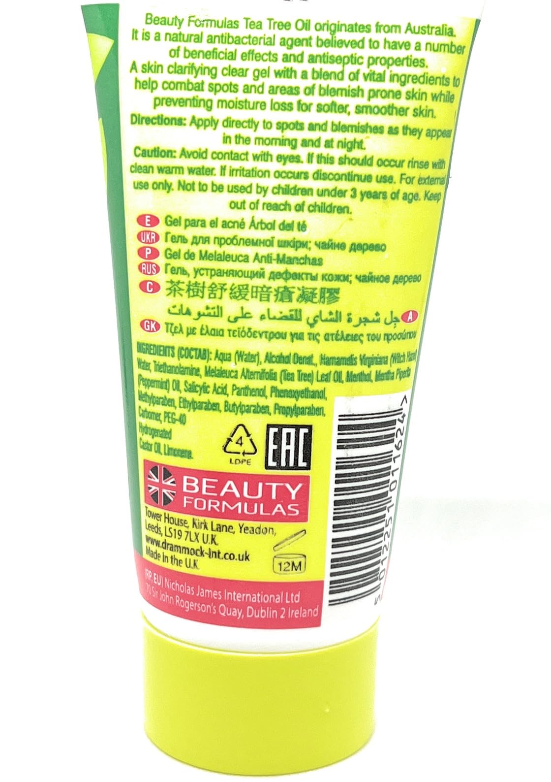 Generic 2 x Australian Tea Tree Skin Clarifying Blemish Gel, Cooling Refreshing Menthol and Peppermint, invisble gel, 2x30ml