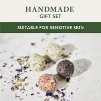 Christmas Gifts for Women - 4Pcs Bath Bombs Gift Box - Hand Made with Essential Oil Flowers & Bio Shea Butter - Gifts for her - Gifts for Mum - Vegan Skincare by Satin Naturel