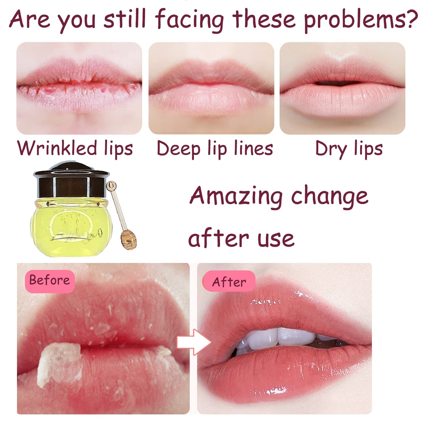 Tongyend Lip Sleeping Mask Lip Mask Overnight Strawberry Lip Masks Skincare Lip Oils,Lip Moisturiser for Dry Chapped Peeling Cracked Lips Fades Lip Lines,Lip Balm Locks In Moisture Lip Care 20g-Strawberry01