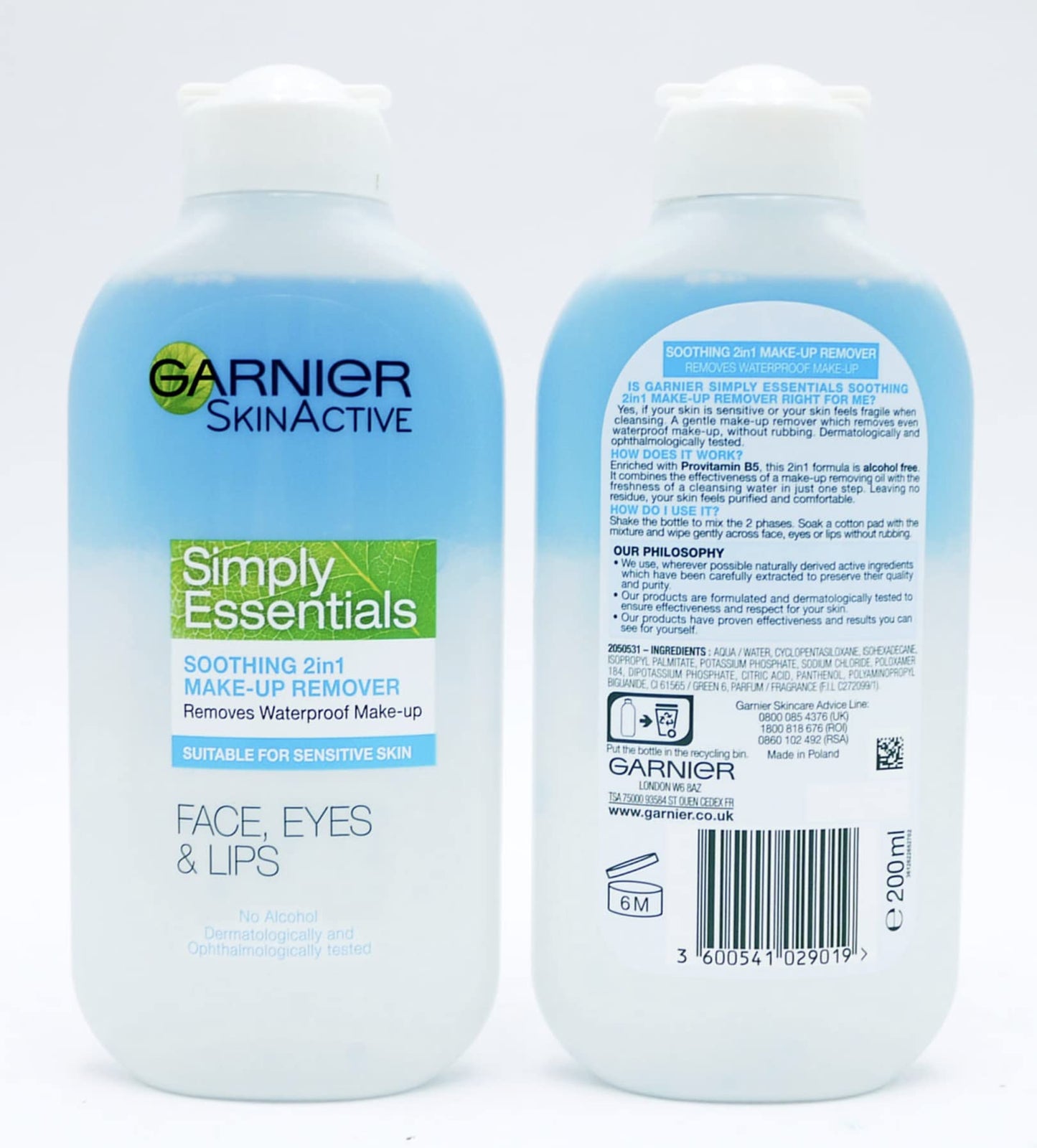 Garnier Soothing 2 in 1 Eye Makeup Remover 200ml