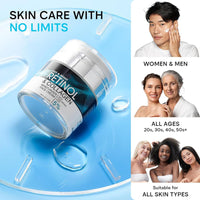 Shefave Retinol Cream For Face, Anti Aging Face Cream With 5% Hyaluronic Acid - Skin Tightening & Wrinkle Reduction Facial Moisturiser - Lifting And Firming For Youthful Glow