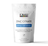 formula max5 nutrition Zinc Citrate 50mg | 120/360 Tablets | One a Day | Easy to Swallow | Immune Health | Food Supplement (120)