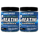 ANIANHAO Creatine Gummies 5000mg 150 Gummies Creatine Monohydrate Gummies - Berry Flavoured Creatine - Pre Workout Gym Supplement for Men & Women - Vegan Chews Chewable Max recommneded Strength (2Bottle)