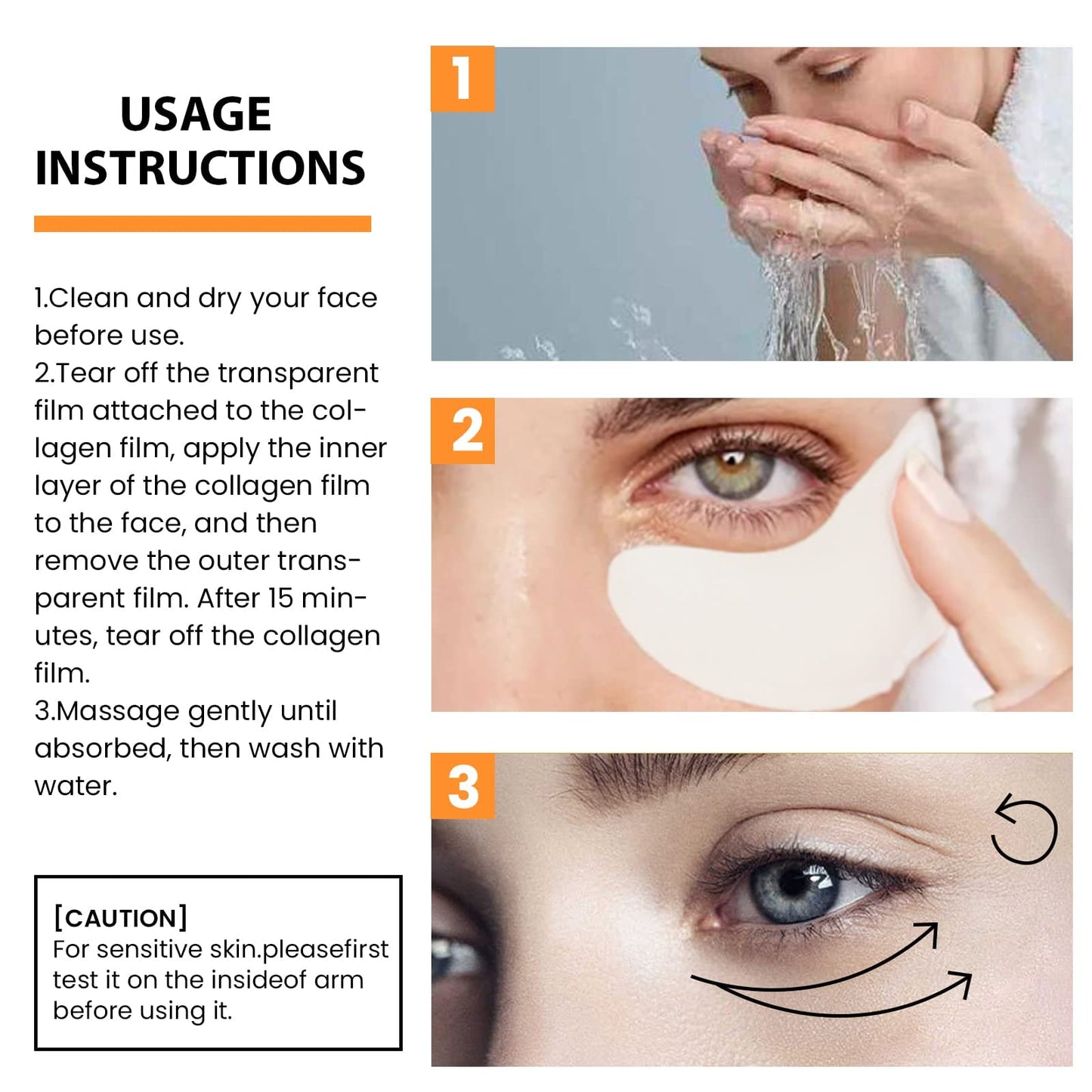 DERMANCE Korea Highprime Collagen Soluble Film - Lighten Dark Circles and Bags Under the Eyes, Anti-wrinkle Lifting and Firming Mask (5box)