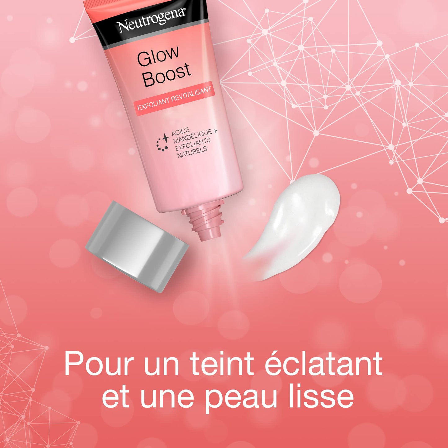 Neutrogena Glow Boost Revitalising Exfoliating Facial Scrub with Mandelic Acid and Natural Exfoliating Balls for Pure and Even Radiant Skin (1 x 75 ml)