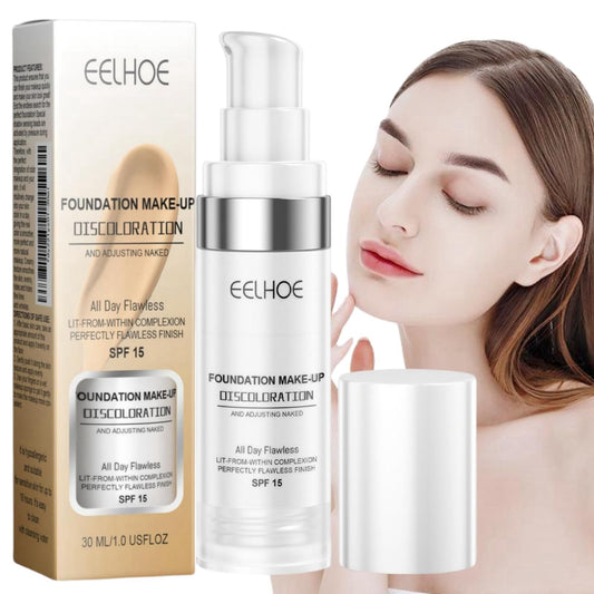 Jinjiar Foundation Color Changing,Colour Changing Mature Skin Foundation,Flawless Colour Changing Foundation Makeup,Foundation Full Coverage,Skin Tint,Baked Foundation,Makeup Foundation,Liquid Foundation