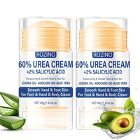 2PC Urea Cream 60 Percent for Feet, Cracked Heel Repair Cream Deeply Moisturizing with Aloe Vera, Urea Foot Cream for Cracked Heels and Dry Skin, Foot Moisturiser