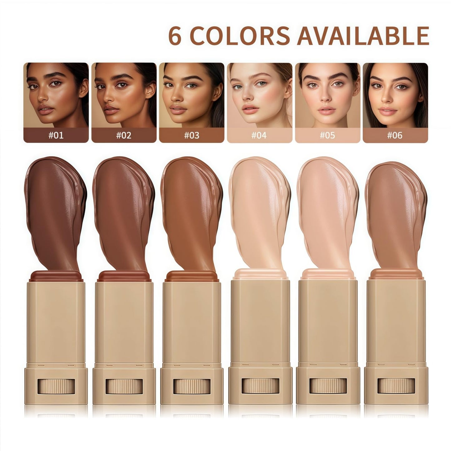 Beauty Balm Serum Boosted Skin Tint,Balm Foundation,Serum-Boosted Beauty B/alm Foundation Stick,F/oundation Stick,Makeup F/oundation S/tick for Women,Tinted Moisturizer Fo/undation S/tick,#05