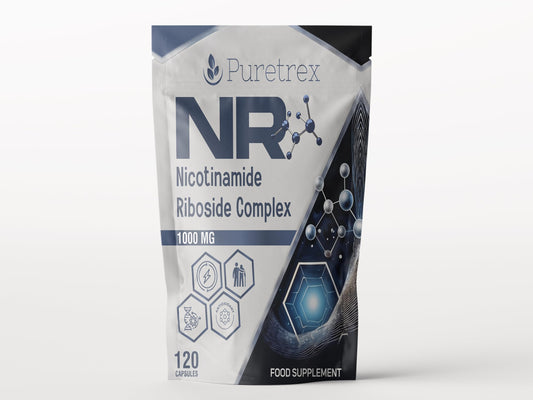 Puretrex PURETREX NR Nicotinamide Riboside Complex 1000mg - High Potency Cellular Energy & Anti-Aging Supplement - Supports Cellular Health & Antioxidant Defense - 120 Vegan Capsules