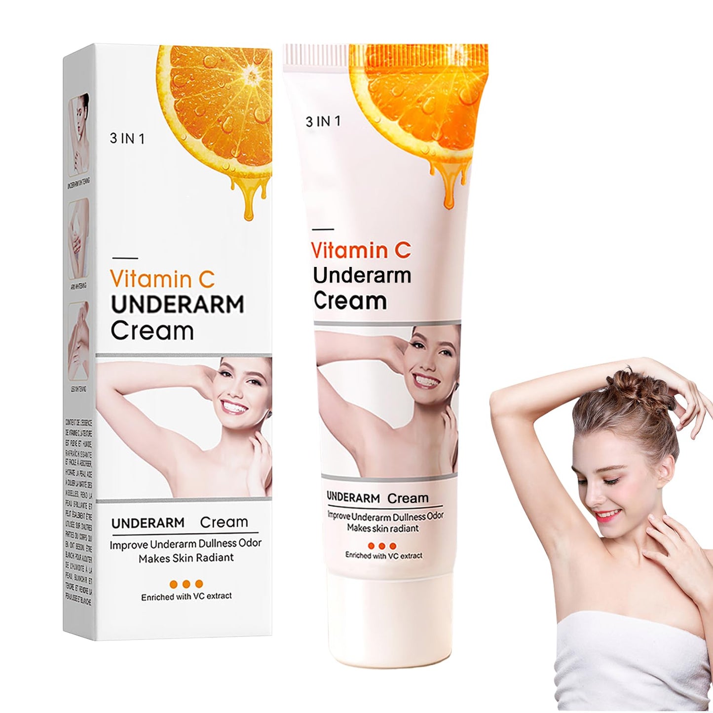 Vitamin C Underarm Cream - Underarm Products for Even Skin Tone - Armpit Skin Lig_htening Cream for Dark Skin - Underarm Cream for Dark Skin, Moisturizing, Hydrating and Reduce Odor