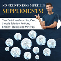 Veenuule 1400MG Shilajit Gummies, Pure High Strength Himalayan Shilajit Gummies with Chaga & Ashwagandha, Shilajit Gummies for Men & Women, 85+ Trace Minerals & Fulvic Acid, Zero Sugar, 60 Gummies