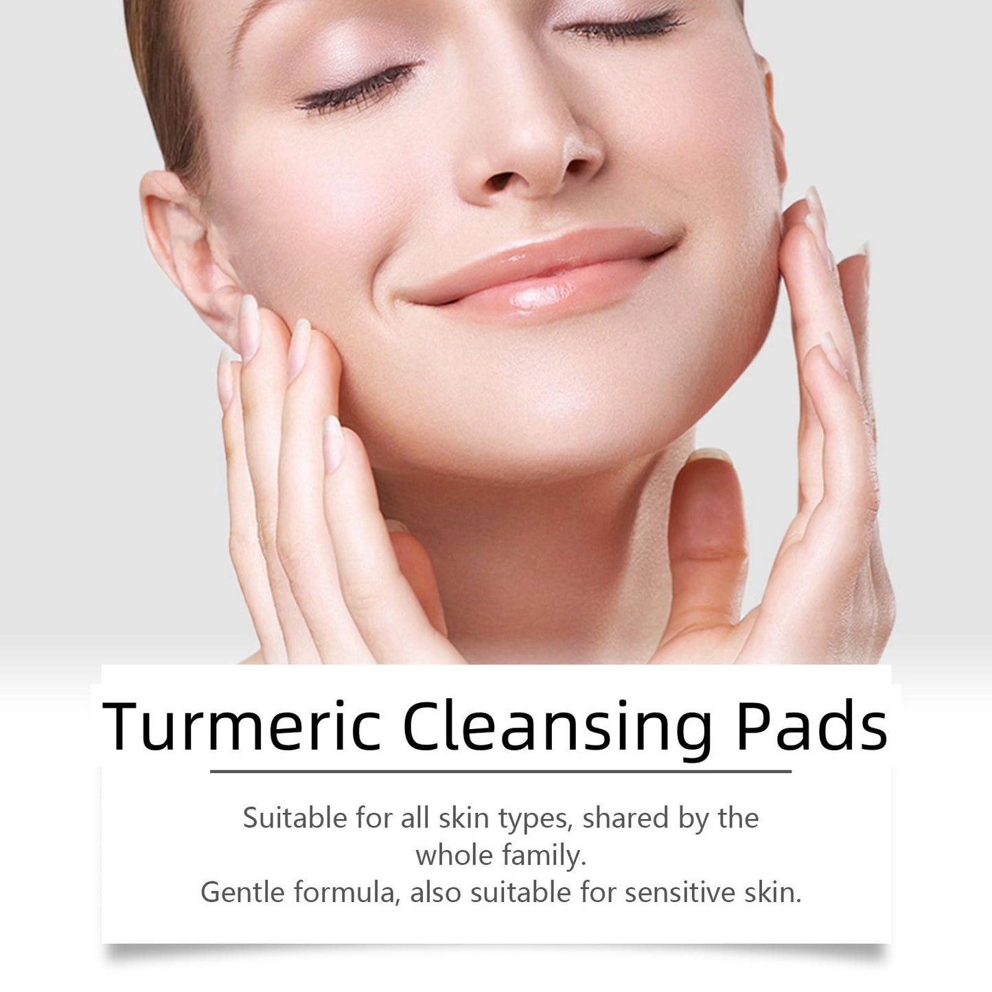 Jinjiar Turmeric Kojic Acid Cleansing Pads,Face Cleansing Pads,10pcs Turmeric Exfoliating Foaming Pads,Exfoliating Face Pads,Resurfacing Pads for Face & Body,Facial Sponges for Cleansing,Acne Face Wipes