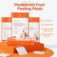 modelones Modelones Foot Peeling Mask 3 Pack, Exfoliating Foot Mask for Dry Cracked Feet, Callus Dead Skin Remover, Additional 3 Pack Collagen Serum for Reviving Baby Soft Smooth Touch Feet, Women and Man