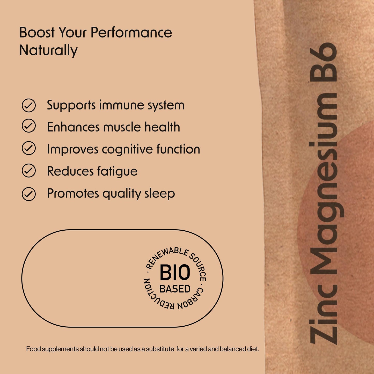 Fitness Health 1200mg Zinc Magnesium Vitamin B6-120 Tablets - Muscle Recovery & Sleep