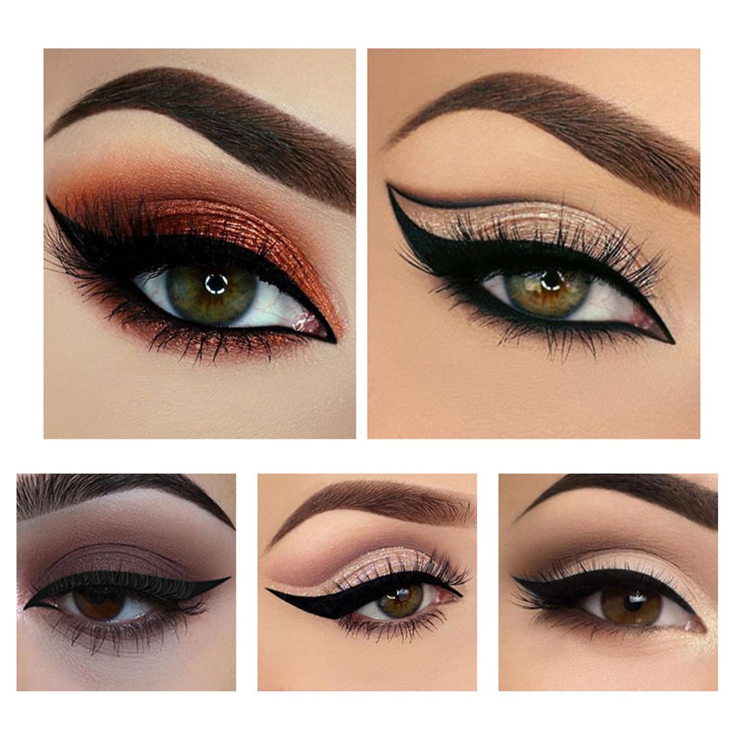 Generic 2025 Upgraded Liquid Eyeliner Pen, 36H Long-Lasting 5D Waterproof Eyeliner Pen, Black Smudge-Proof High Pigment, Includes 10 Eyeliner Stencil Stickers for Perfect Application, All-Day Wear, Quick-Dry