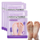 Nadiaen 4Pack Foot Peel Mask for Hard Skin, Exfoliating Foot Peel Mask, Callus Remover, Foot Care Mask for Cracked Heel, Dead & Dry Skin, Moisturizing Feet Peeling Mask for Women&Men - Lavender