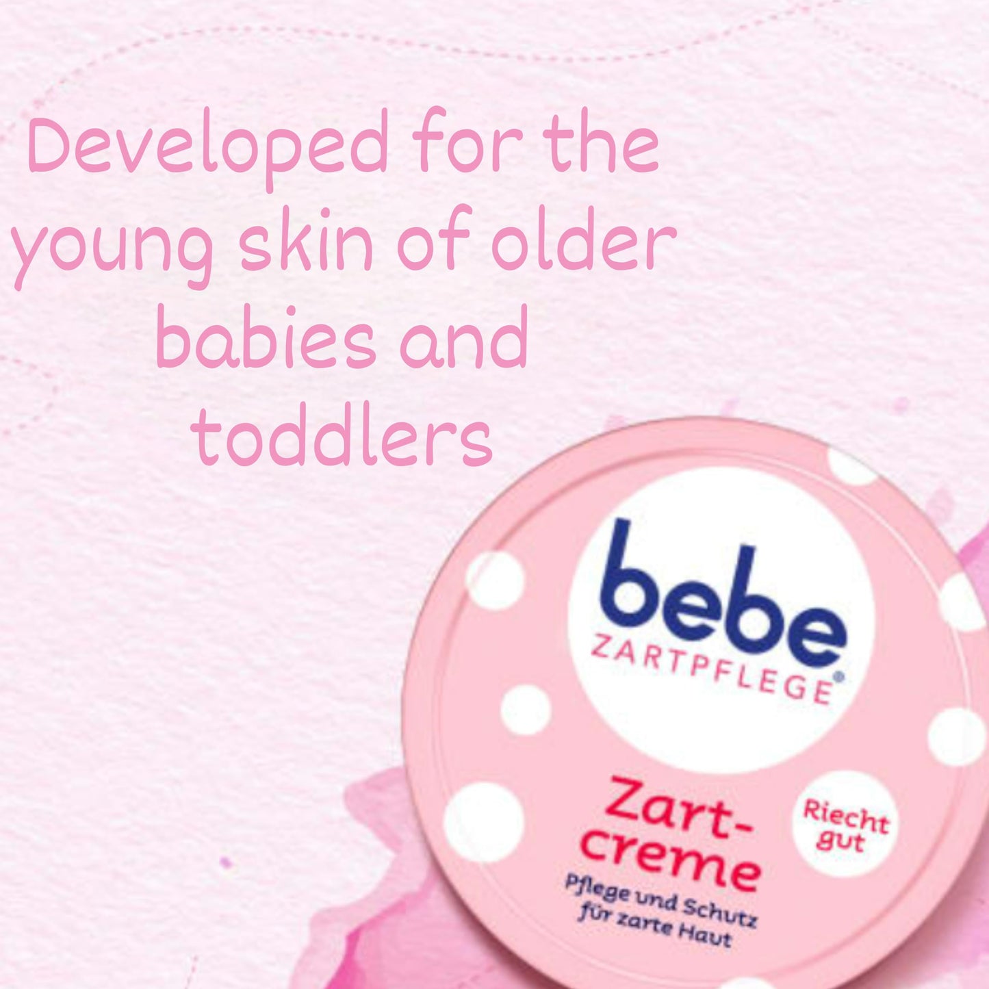 Bebe Baby Cream 150ml (Pack Of 2), Vitamin E Cream, Protects The Skin From Drying Out, Mild Care And Intensive Protection Of Youthful Skin, With Treseida Thank You Card