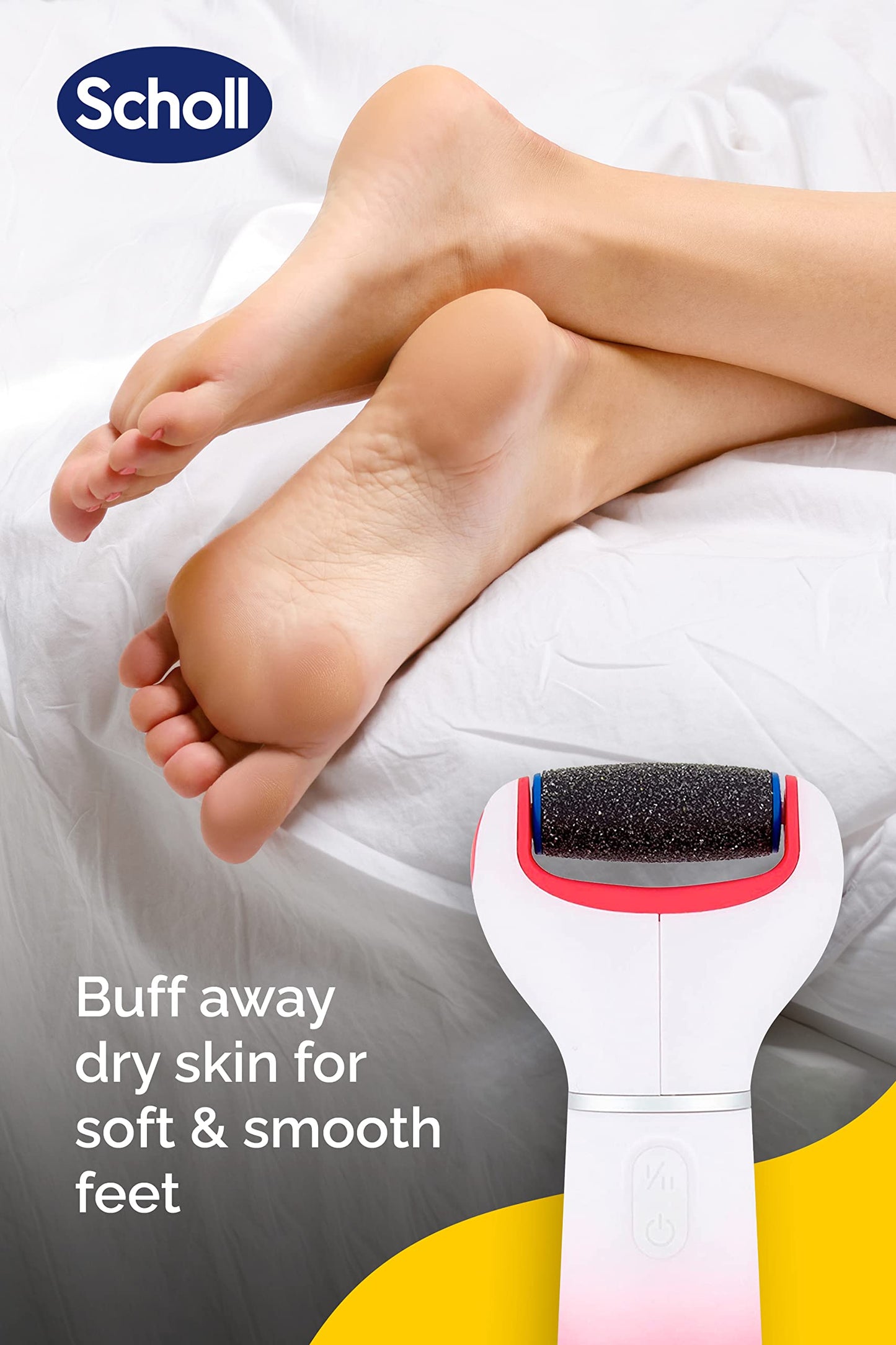 Scholl Velvet Smooth Electronic Foot File, Pink