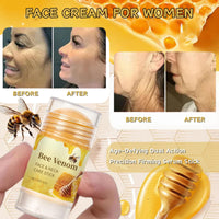 IZBEAUVO 2PCS Bee Venom Face & Neck Firming Stick - Skin Tightening Cream for Wrinkles & Double Chin Reducer, Anti-Aging Brightening Serum, Non-Greasy Portable Skincare Balm, Deep Moisturizing Collagen Boost