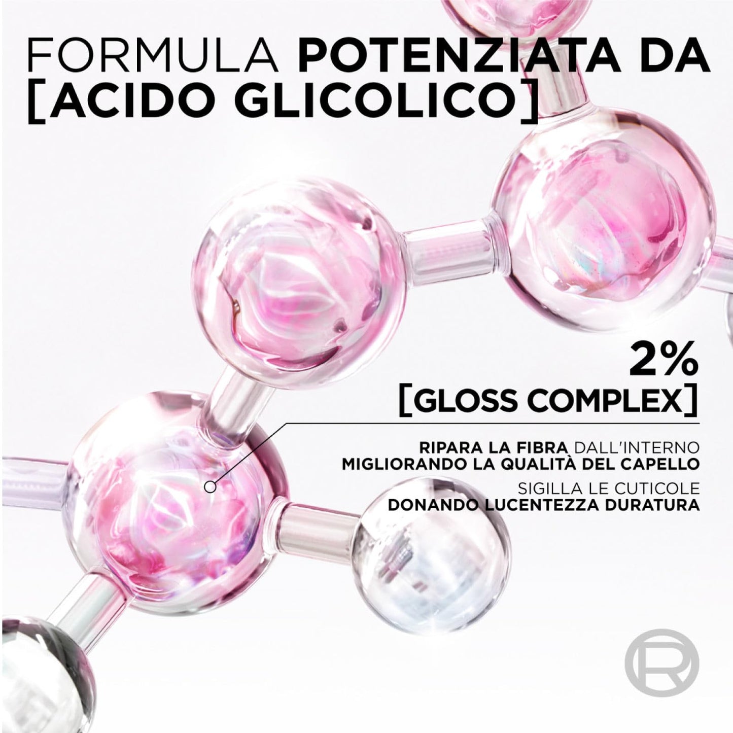 L'OREAL PARIS L'Oréal Paris Elvive Glycolic Gloss Glycolic Acid Hair Set with Leave-In Serum for Porous and Dull Hair Intense and Long-Lasting Shine 150ml + 5-Minute Lamination Treatment 200ml - 2 Bottles