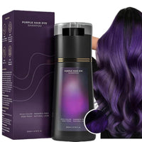 Hair Dye Shampoo,Hair Dye Sham-poo,Instant Ha-ir Dy-es Shampoo,Ha-ir Colour Sham-poo Care,3 In 1 Instant Hairs D-ye Sham-poos,Easy to Use Shampoos D-ye,Colour Shampoos to Cover Grey Hairs,Purple