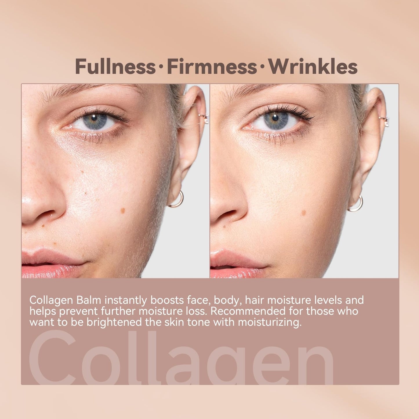 SingHao Collagen Multi Balm Stick,Multi Balm Stick Moisturizing Balm,Moisture Glow Multi Bal/m Sti/ck,Hydrating Collagen Moisturizer Face Ba/lm Stic/k,Anti Wrinkles Face Moisturiser B/alm