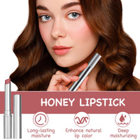 DOOCECIY Honey Lipstick, Pink Moisture Shine Hydrating Lipstick