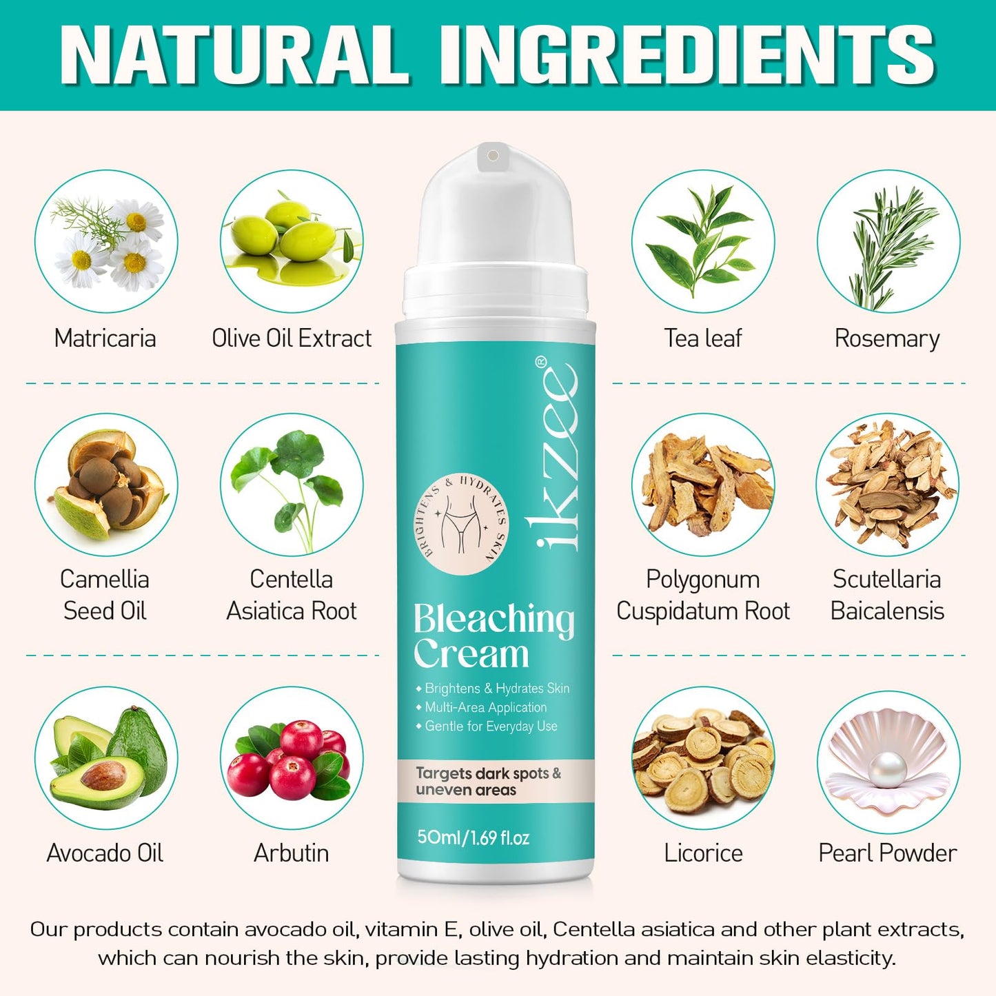 Generic Whitening Freckle Cream for Intimate Area & Skin Brightening 50ML– Safe & Effective Whitening Cream for Intimbereich Aufhellen, Dark Spots, Hyperpigmentation & Sensitive Skin