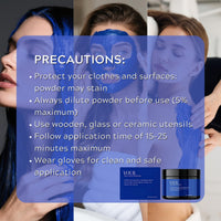 Blue Nila Powder100g, Indigo Powder for Hair, Natural Moroccan Face & Hair Care Powder for Hydrating & Soothing, Brightening Dark Elbows, Knees, Underarms, Nila Face Masks Skincare