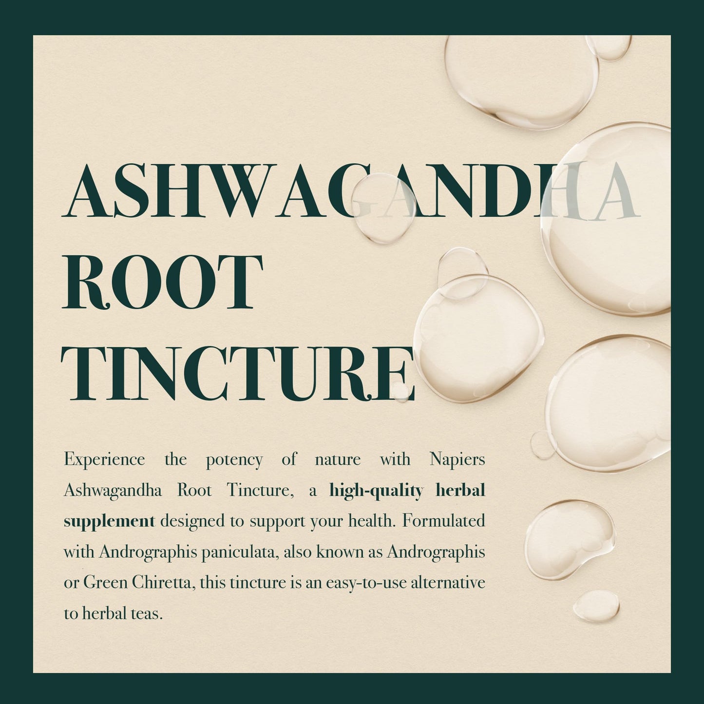 Napiers Ashwagandha Root Tincture (Withania somnifera) - Herbal Supplement - 1:3 45% - 250 ML