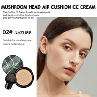 NatrLuxe Mushroom Head Air Cushion CC Cream - Moisturizing Full Coverage Foundation & Brightening Pigment BB Cream Matte Foundation Set - Gift For Women