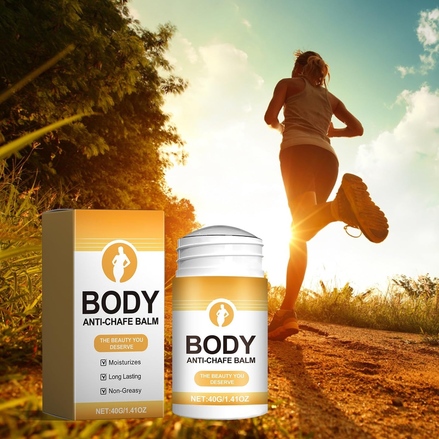 Fankayi Anti Chafe Balm,Anti Chafing Balm,Anti-Chafing Stick,Anti Chafing Cream,Thigh Chafing Cream,Water & Sweat Proof,Prevent Rubbing Dry Skin for Wear And Damage,Dryness & Long-Lasting Protection
