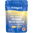 Wellgard Organic Chaga Mushroom Powder 90 Grams - Mushroom Supplement, Dual Extract, Easy to Use, Certified Organic