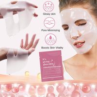8PCS Glass Skin Collagen Mask - Deep Collagen Hydration Face Mask - Korean Skincare Face Masks for Firming & Moisturising - Collage.n Face Mask Overnight, Reduce Fine Lines & Wrinkles, Firming