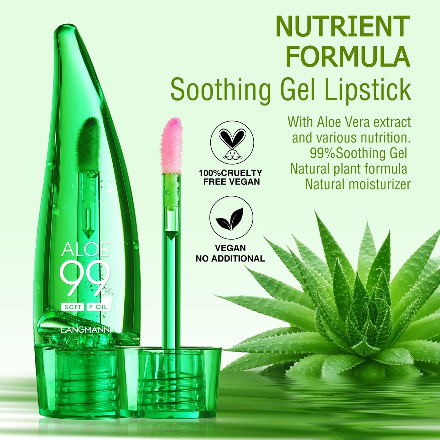 HERBINSOLS Aloe Vera Lip Oil - 3pcs Color Changing Lip Balm Set - Long Lasting Hydrating Moisturizing Lip Gloss - Light Texture Non-Sticky Aloe Vera Clear Pink Lip Care Gloss Oil For Women
