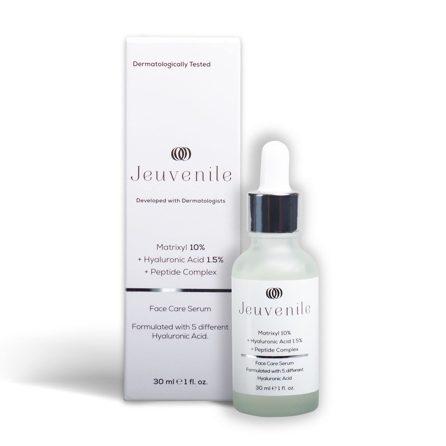 Jeuvenile Matrixyl Face Care Serum, Anti-Aging, Wrinkle Reduction, Moisturizing, Smoother Skin, for All Skin Types, 50ml