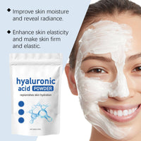 Hyaluronic Acid Powder,Natural Hyaluronic Acid Powder for Face and Skin Care,Water Soluble Hydrating Ingredient for Skin Moisture,Water-Soluble Firming Facial Serums Cosmetics,DIY Facial Serum