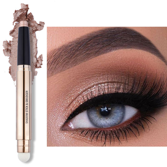 Erinde Shimmer Eyeshadow Stick, Single Eyeshadow, Light Gold Glitter Eyeshadow Pencil Crayon, Cream Eyeshadow Stick Pencil, Pearlescent Sleeper Eye Shadow for Eye Makeup 03#